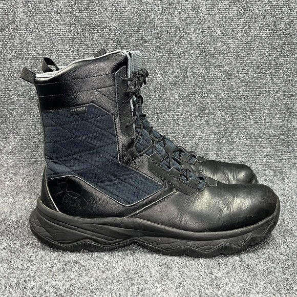 Under Armour Stellar G2 Protect Tactial Boots Men's Size 12 Black Leather Combat - Picture 1 of 15